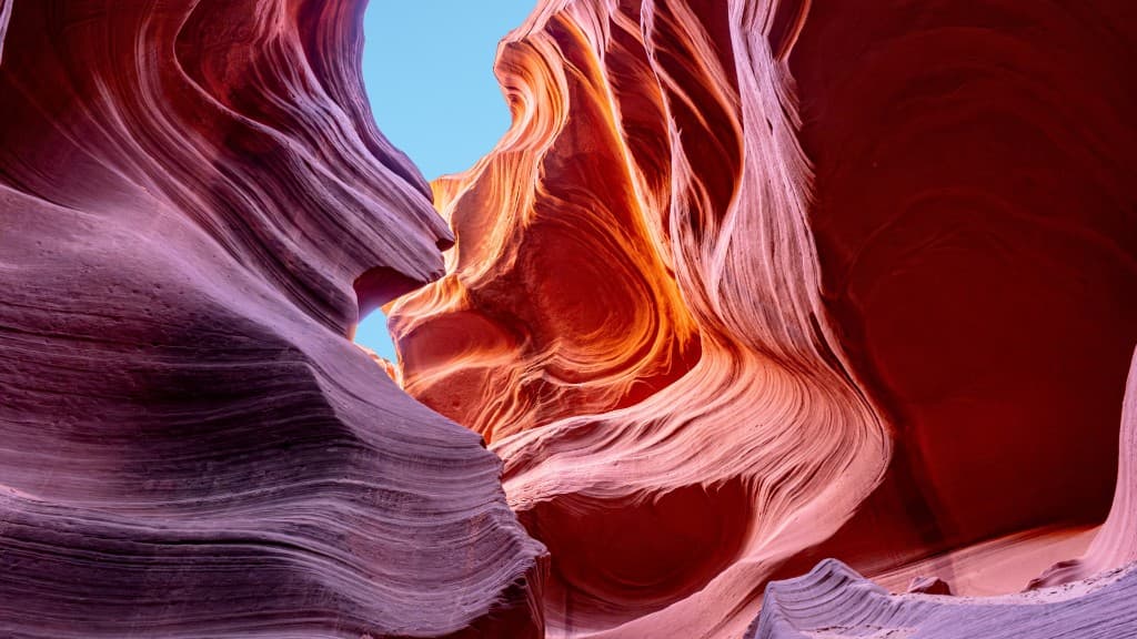 Arizona slot canyon sandstone and light